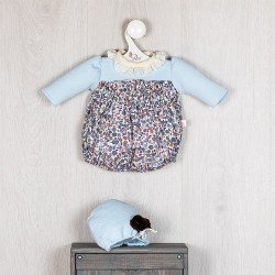 Outfit for Así doll 46 cm - Blue flower romper with light blue chest for Leo doll 