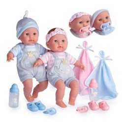 Berenguer Boutique doll 38 cm - Twins with pyjamas and accessories