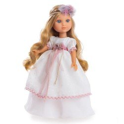 Berjuan doll 35 cm - Luxury Dolls - Eva communion with white plumeti overskirt