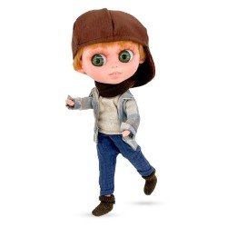 Berjuan doll 32 cm - The Biggers - Boy in plaid jacket with cap