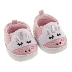 Complements for Antonio Juan 40-52 cm doll - Pink unicorn slippers