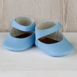 Complements for Así doll 36 to 40 cm - Light blue bootie shoes for Guille, Koke and Nelly doll