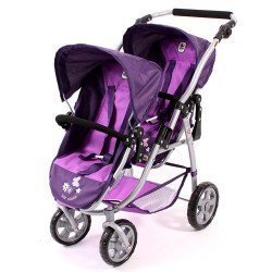 Vario twin Pushchair 79 cm for dolls - Bayer Chic 2000 - Purple