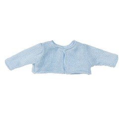 Complements for Así doll 36 cm - Light blue knitted jacket for Koke doll