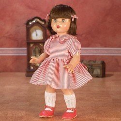 Mariquita Pérez doll 50 cm - With white and red striped dress