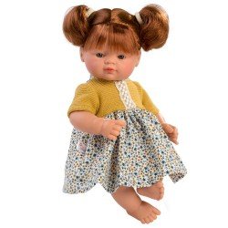 Así doll 36 cm - Guille with blue and mustard flower dress