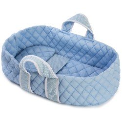Complements for Asi doll 42 to 46 cm - Big blue carrycot with white stars