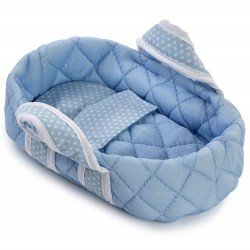 Así doll Complements 20 cm - Little blue carrycot with white stars