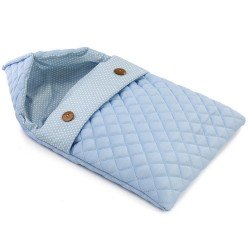 Complements for Así doll 42 to 46 cm - Big blue sleeping bag with white stars