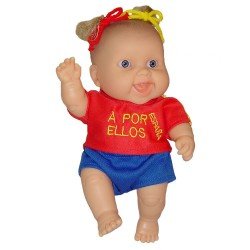 Paola Reina doll 22 cm - Los Peque futbolistas - Spanish selection girl