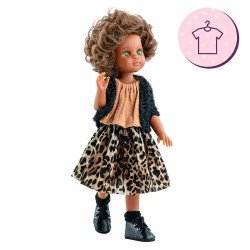 Outfit for Paola Reina doll 32 cm - Las Amigas - Nora "Animal Print" set