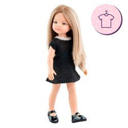 Outfit for Paola Reina doll 32 cm - Las Amigas - Black Manica dress