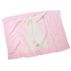 Complements for Llorens dolls 42 cm - Pink little rabbit blanket