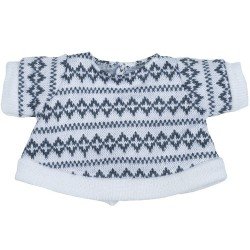 Outfit for Rubens Barn doll 36 cm - Outfit for Rubens Ark and Kids - Grey Jumper