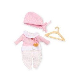 Complements for Barriguitas Classic doll 15 cm - Clothes on hanger - Light pink set with hood