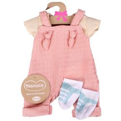 Outfit for Nenuco doll 35 cm - Pink pichi and beige t-shirt