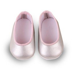 Complements for Götz doll 42-50 cm - Ballerina shoes silver-pink