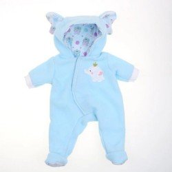 Outfit for Berenguer Boutique doll 35-40 cm - Blue elephant pajamas