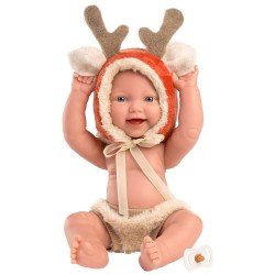 Llorens doll 31 cm - Mini Baby Boy - Reindeer