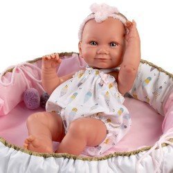 Llorens doll 40 cm - Nica Newborn with playground
