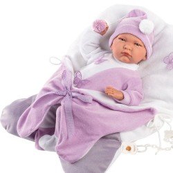 Llorens doll 40 cm - Newborn Crying Lalo with butterfly bag