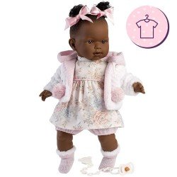 Clothes for Llorens dolls 42 cm - Floral dress with jacket and socks