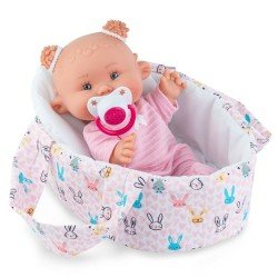 Marina & Pau doll 26 cm - Nenotes Baby with pink carrycot