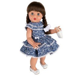 Mariquita Pérez doll 50 cm - With blue flowered dress