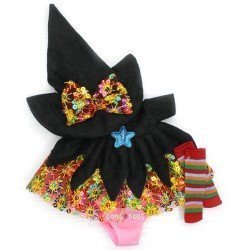 Clothes for Nines d'Onil dolls 23 cm - Little Mia - Little witch costume with sequins