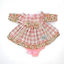 Clothes for Nines d'Onil dolls 30 cm - Mia - Plaid and floral dress