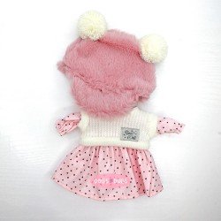 Clothes for Nines d'Onil dolls 30 cm - Mia - Polka dots dress with cap