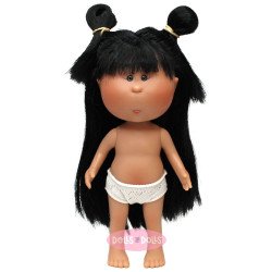 Nines d'Onil doll 23 cm - Little Mia with straight black hair with fringes - Without clothes