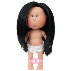 Nines d'Onil doll 23 cm - Little Mia with straight black hair and gray eyes - Without clothes