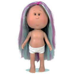 Nines d'Onil doll 30 cm - Mia with multicolored straight hair - Without clothes