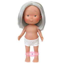 Nines d'Onil doll 30 cm - Pippa with short, straight silver hair - Without clothes