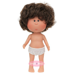 Nines d'Onil doll 23 cm - Little Mio with brown wavy hair - Without clothes