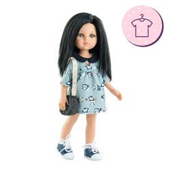 Outfit for Paola Reina doll 32 cm - Las Amigas - María - Panda dress and bag