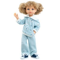 Paola Reina doll 32 cm - Las Amigas Articulated - Carla in a polar bear print sweatshirt