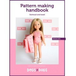 Dolls And Dolls downloadable pattern for Las Amigas dolls - Swimsuit with towel