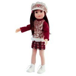 Schildkröt doll 46 cm - Yella brunette with winter fashion outfit