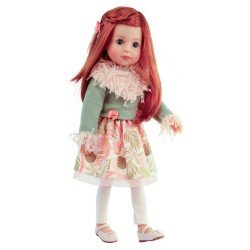 Schildkröt doll 46 cm - Yella redhead with floral winter outfit