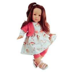 Schildkröt doll 52 cm - Elli brunette in a little mouse dress by Elisabeth Lindner