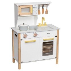 Tryco wooden kitchen - white/gold