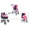Emotion 2 en 1 landau de poupée 77 cm - Combinaison chaise et nacelle - Bayer Chic 2000 - Rose et Marine