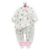 Tenue pour poupée Antonio Juan 52 cm - Collection Mi Primer Reborn - Pyjama blanc avec un motif de petits dessins