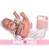 Poupée Antonio Juan 42 cm - Nouveau-né Mía fait pipi avec cape de bain et baignoire