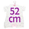 Tenue de poupée Antonio Juan 52 cm - Collection Mi Primer Reborn - Pyjama imprimé lapin avec bonnet et bavoir