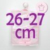 Tenue pour poupée Antonio Juan 26-27 cm - Couverture bébé rose avec robe et culotte