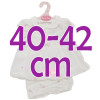 Tenue pour poupée Antonio Juan 40-42 cm - Ensemble blanc à fleurs roses