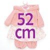 Tenue pour poupée Antonio Juan 52 cm - Collection Mi Primer Reborn - Robe fleurie avec veste rose clair